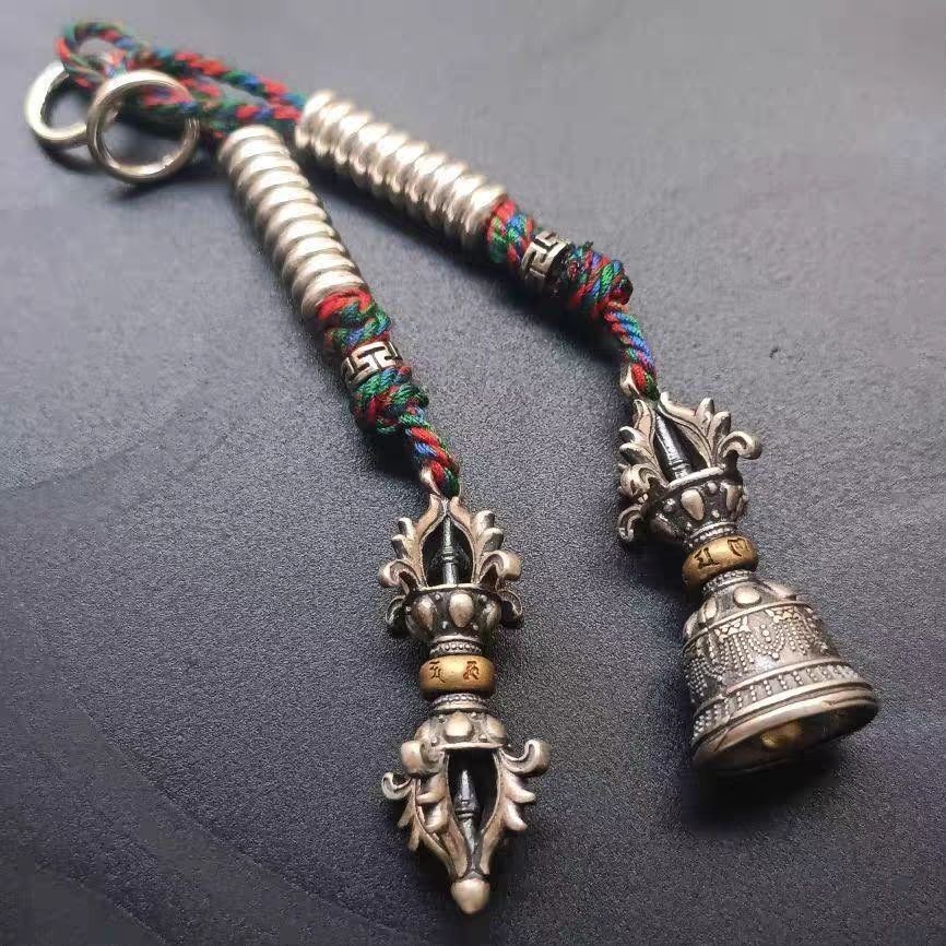 Tibetan Buddhist Mala Counter Vajra Bell Dorje DIY Bodhi Bead Bracelet Accessory