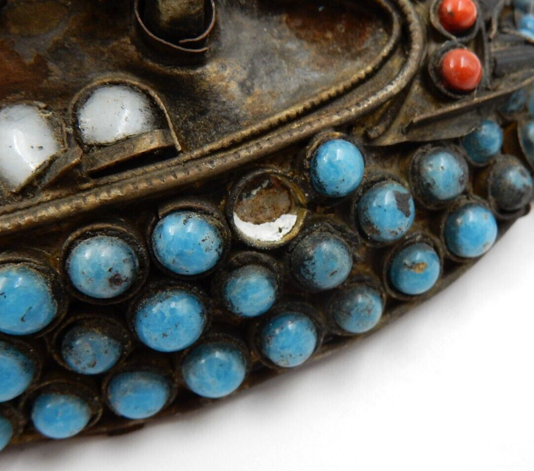 ANTIQUE HANDMADE MAHAKALA PIG FACE MASK ~ TIBETAN NEPALESE HINDU BUDDHIST MASK