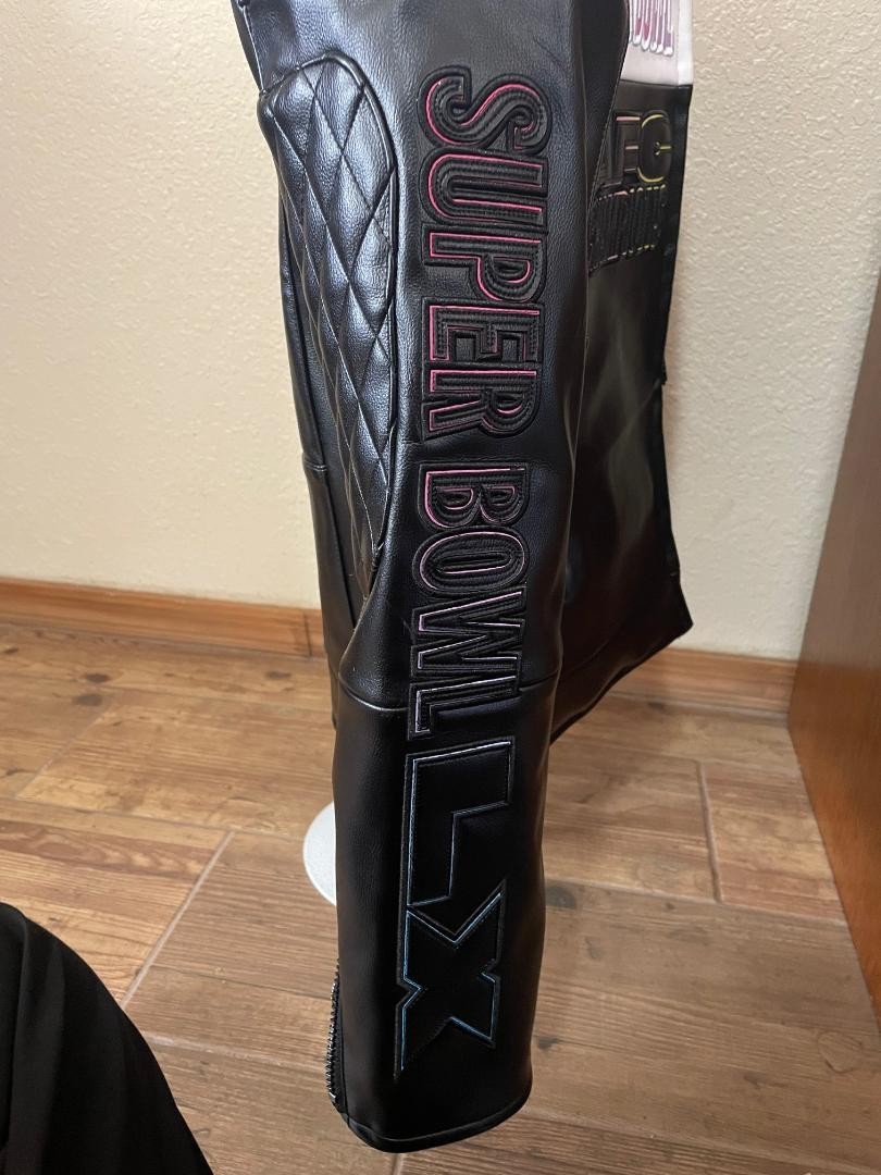 2026 NFL Super Bowl LX San Francisco Moto Leather Jacket Pro Standard Size XL