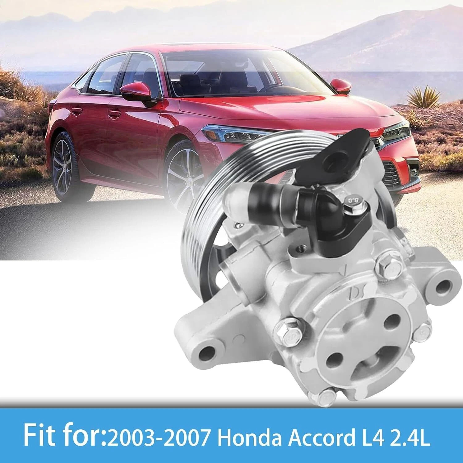 For 2003-2007 Honda Accord EX LX DX 2.4L Power Steering Pump With Pulley 21-5341