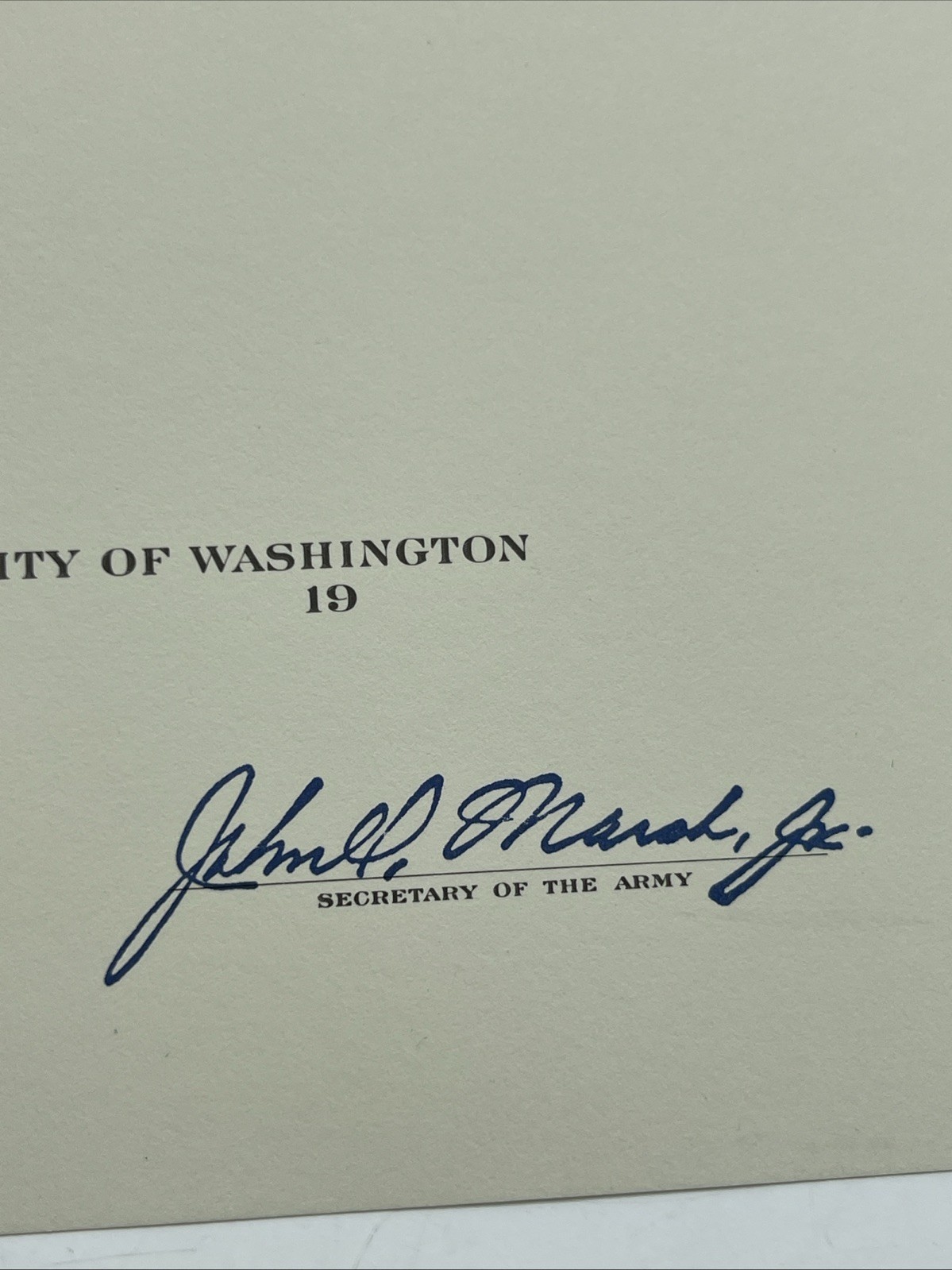 U.S. Military Department Of The Army Blank Achievement Medal Certificate 1981