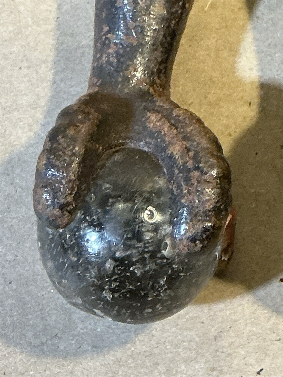 Set Of 4 Antique Cast Iron Glass Ball Table Feet Claw Feet As Is INV-AD60