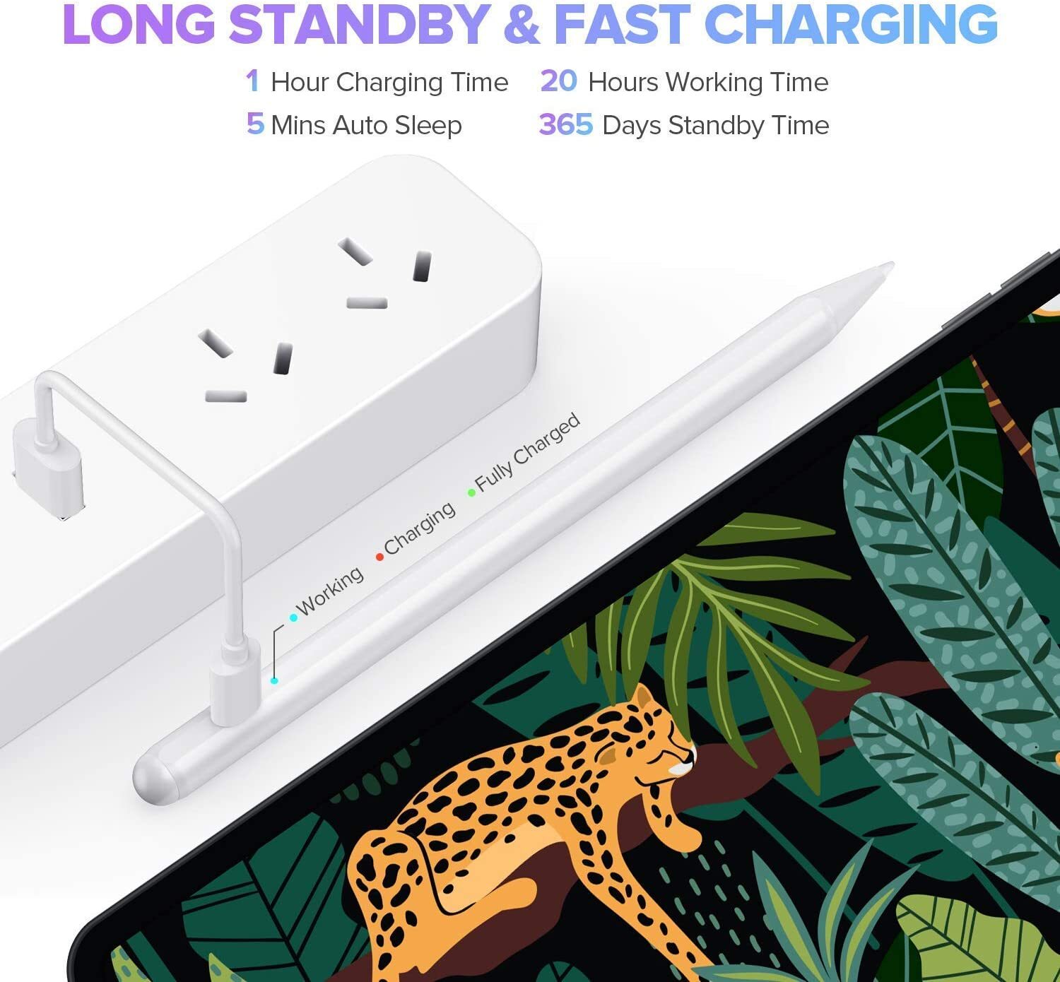 Stylus Pen for iPad with Palm Rejection Active Pencil FOR Apple iPad JAMJAKE