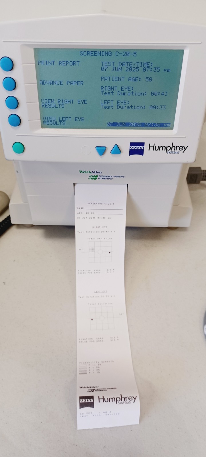 Carl Zeiss Humphrey FDT 710 Visual Field Analizer used Optometrist, Optometry,