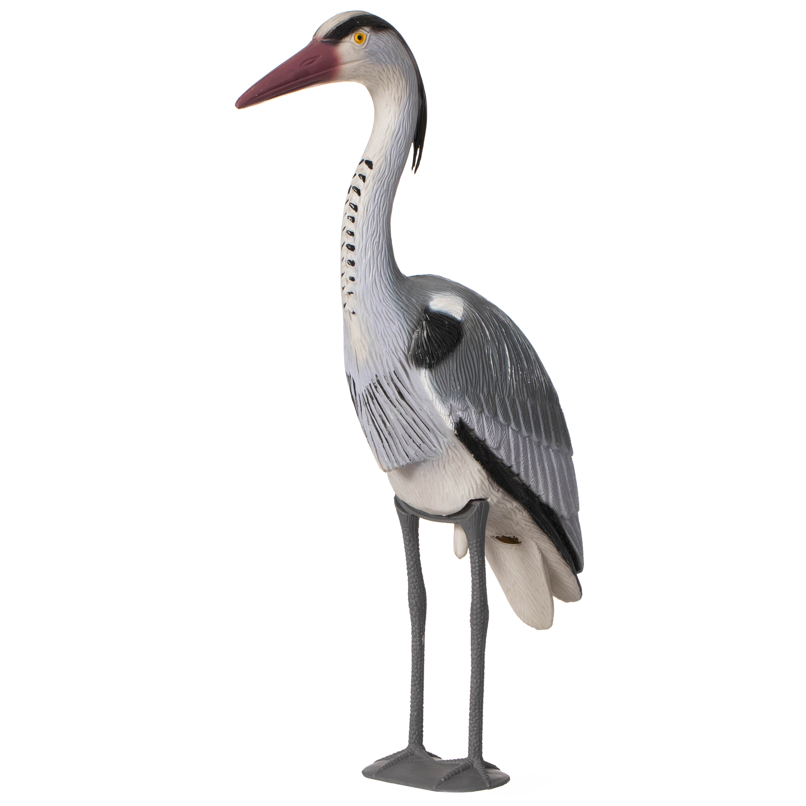 30-inch Heron Decoy - Standing Crane Sculpture, Outdoor Bird Art for Yard, Lawn