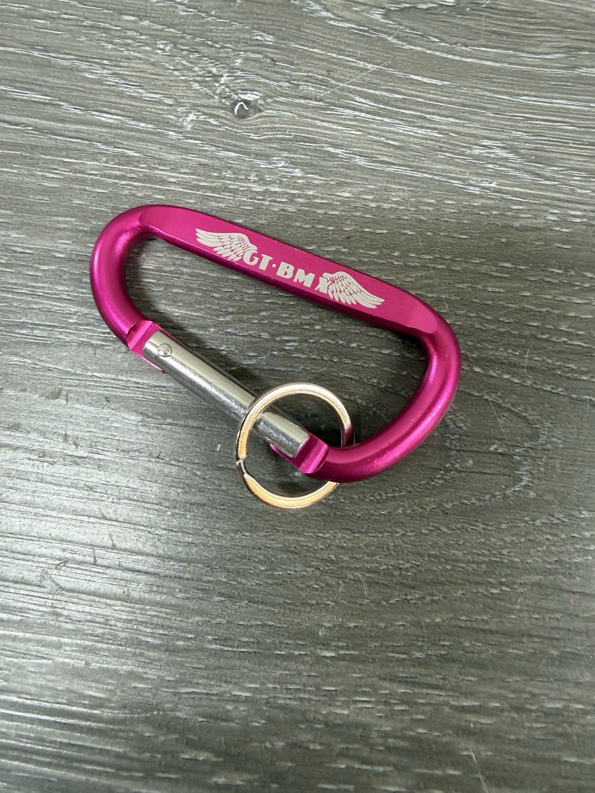 GT Wings Carabiner Keychain Pink Aluminum BMX Bike