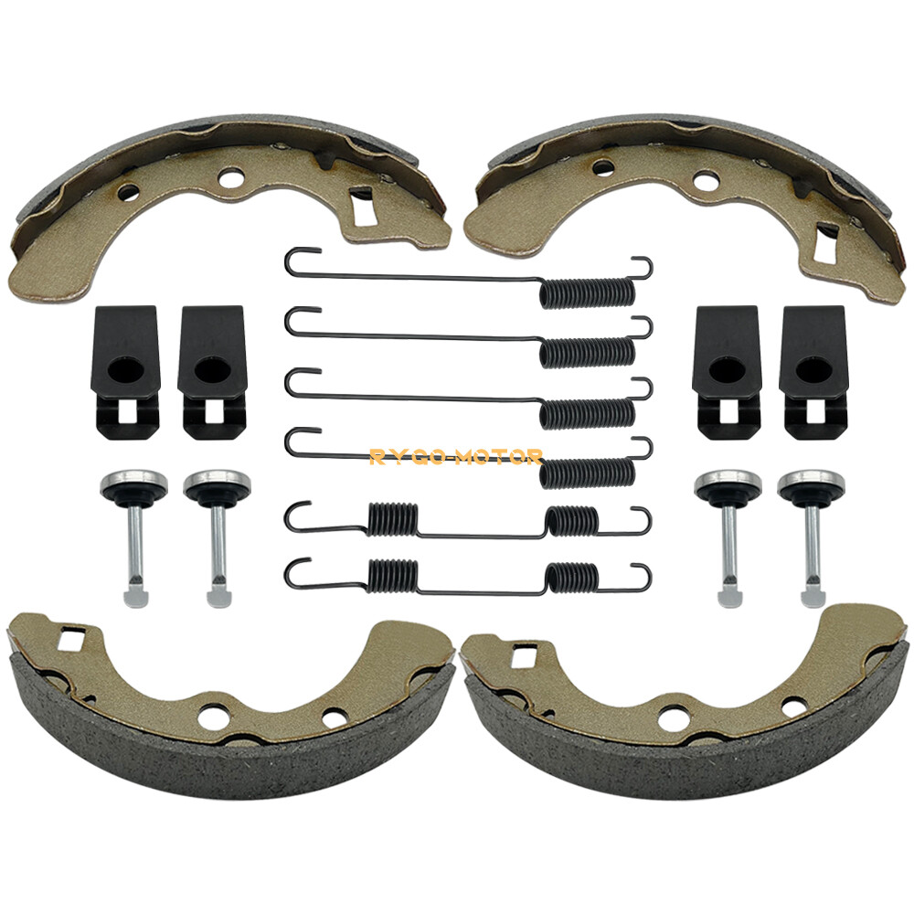 Brake Shoes Front&Rear W/Springs Pin for Kawasaki Mule 3000 3010 3020 4000 4010