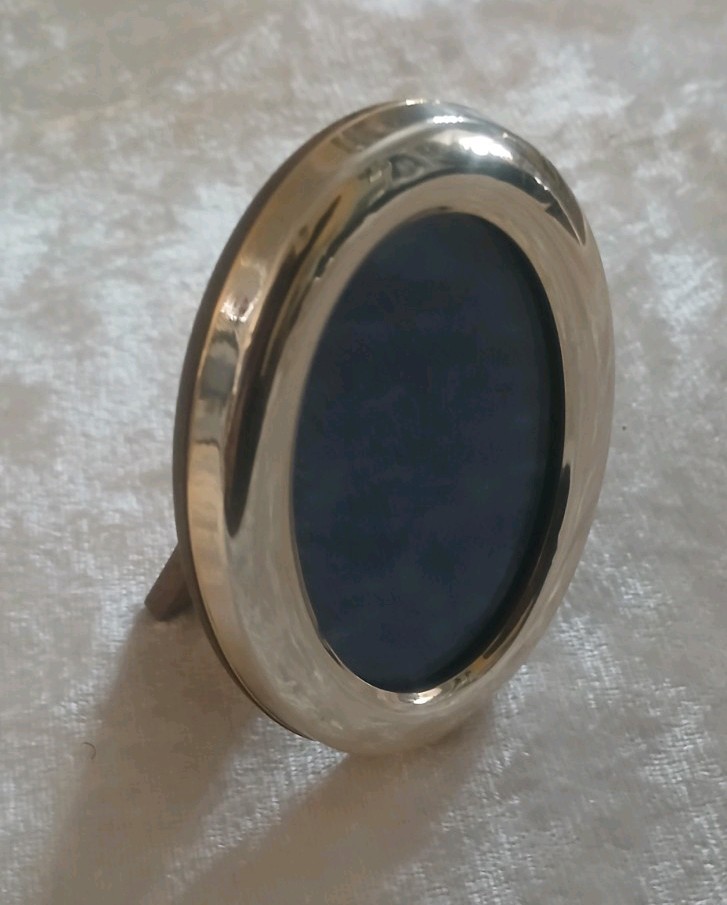 Vintage 800 German Silver Small Oval Photo Frame Signed