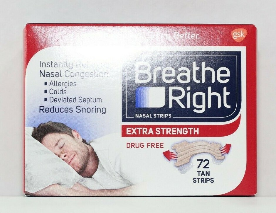 Breathe Right Extra Strength Nasal Strips 72 TAN Strips
