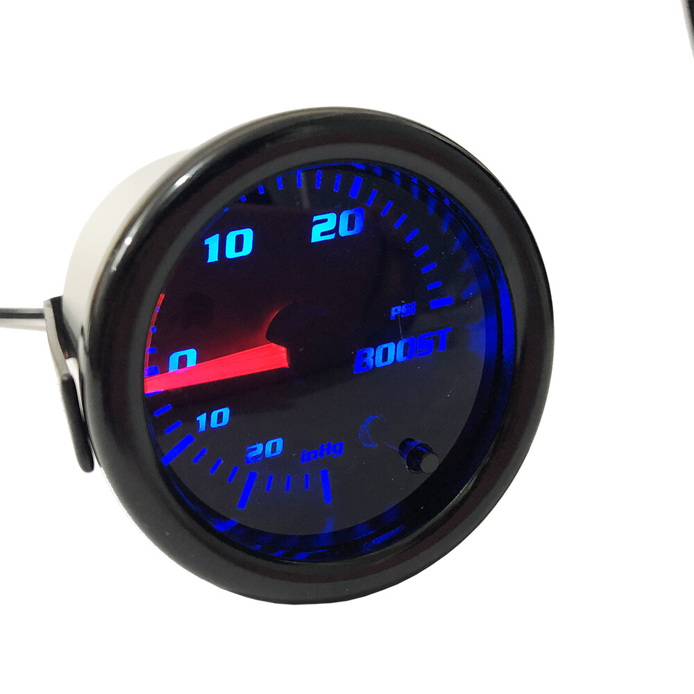 52mm 2" Turbo Boost Gauge Tinted 7 Color 0-30 PSI Pressure Vacuum Turbo Meter
