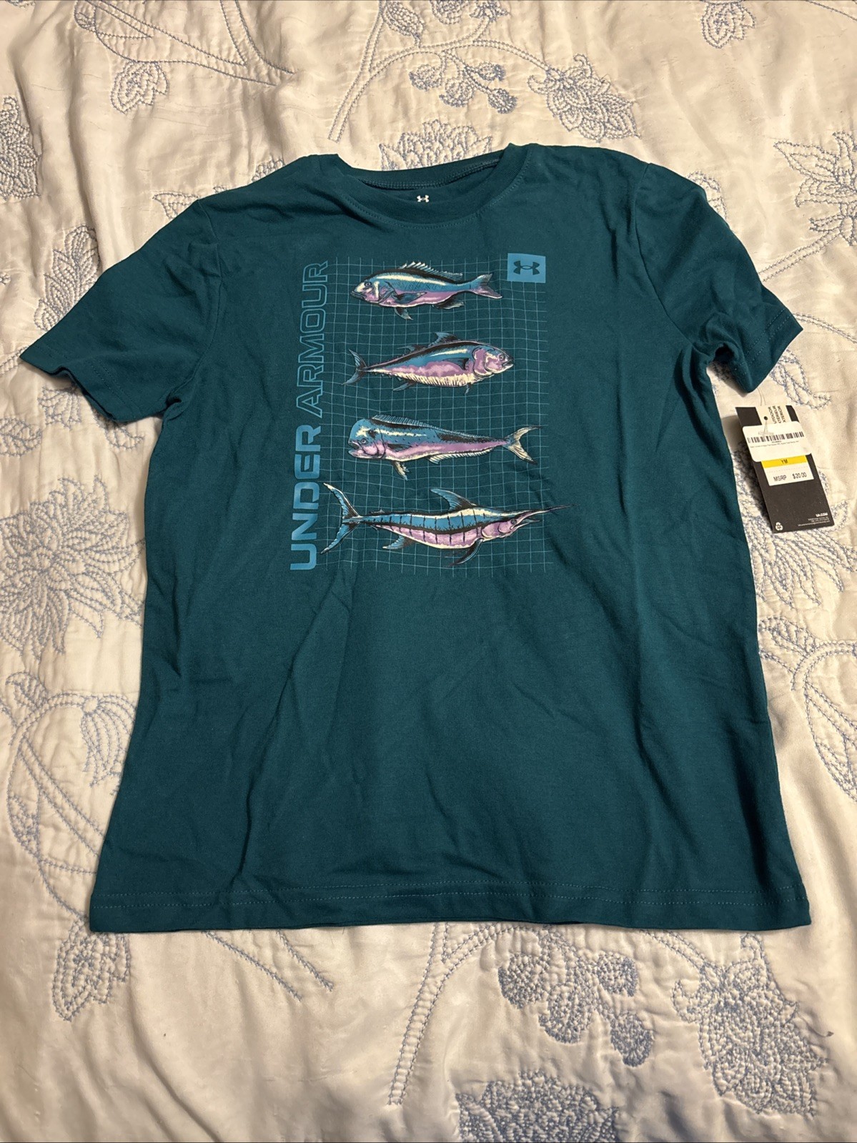 Under Armour Youth Medium Fish Shirt Msrp $20 Brand New And Great Deal!!