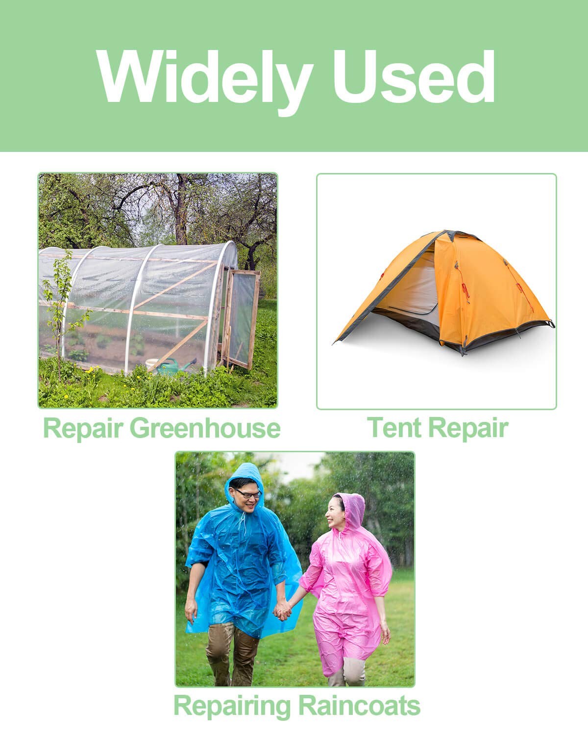 Greenhouse Plastic Repair Tape Clear Poly Film Patch Roll 2x108