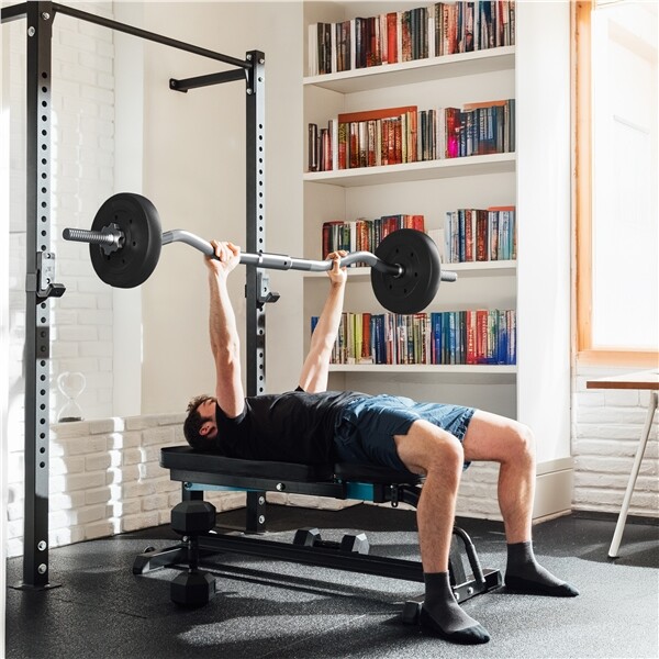 66lbs Weights Barbell Weight Set Curl Bar with Weights Weight Set for Home Gym