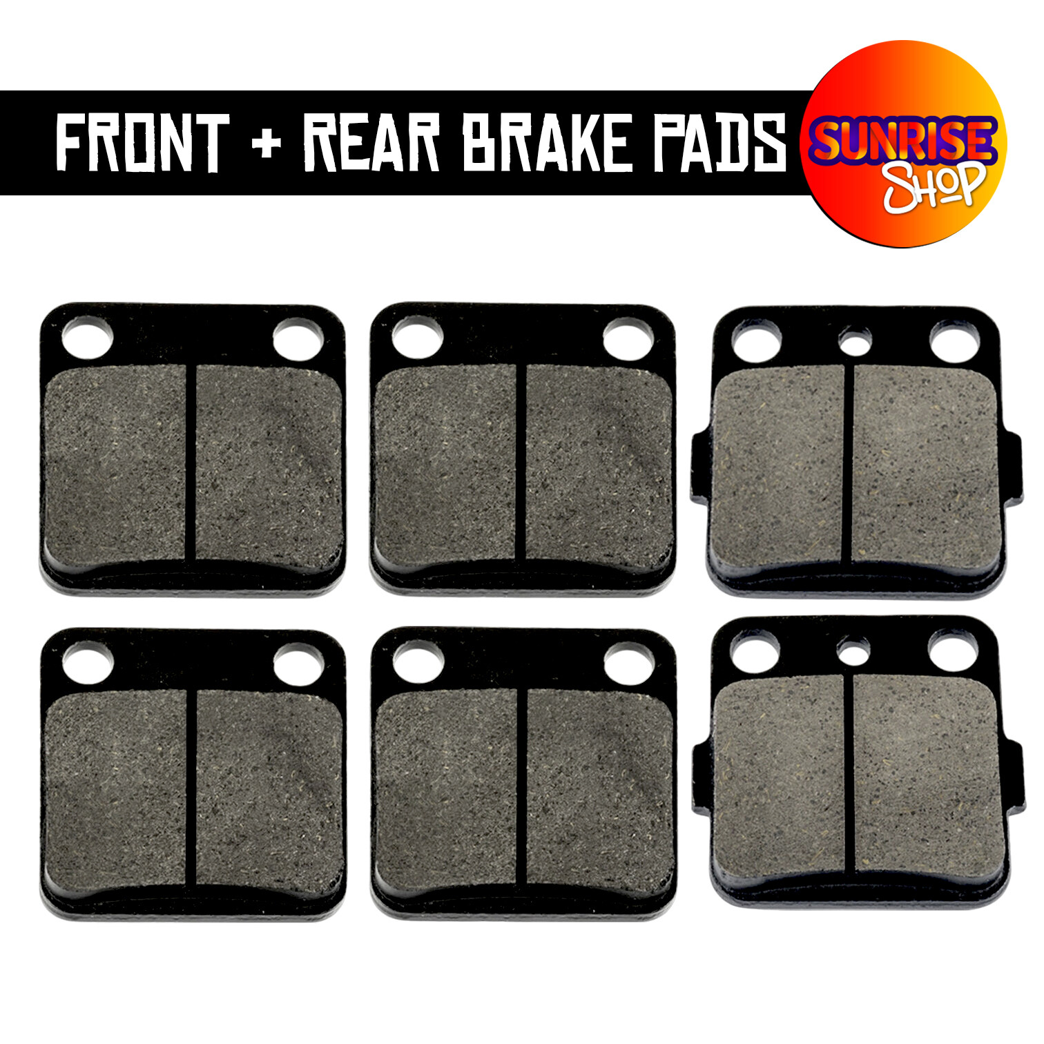 Front+Rear Blue Shock Covers + Brake Pads for Yamaha Blaster YFS 200 (2003-2006)