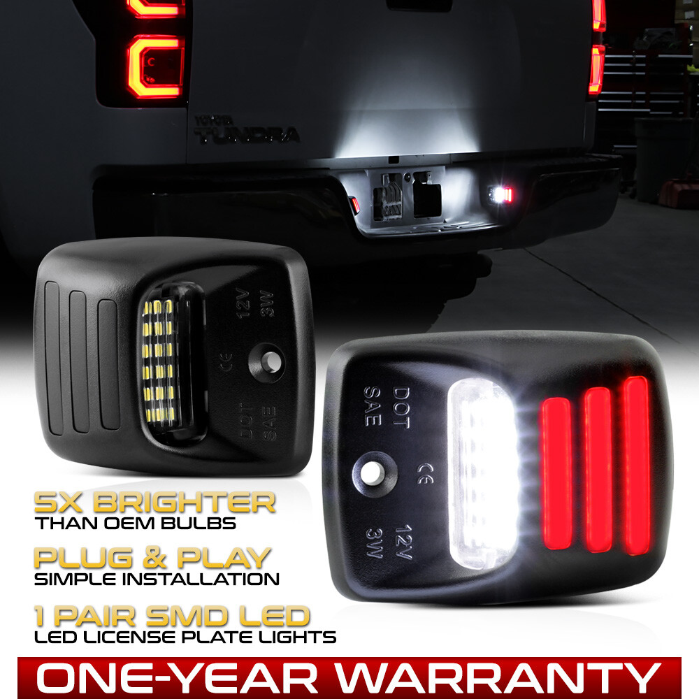 [EXCLUSIVE RED OLED TUBE] Full LED License Plate Light For 05-15 Tacoma/Tundra