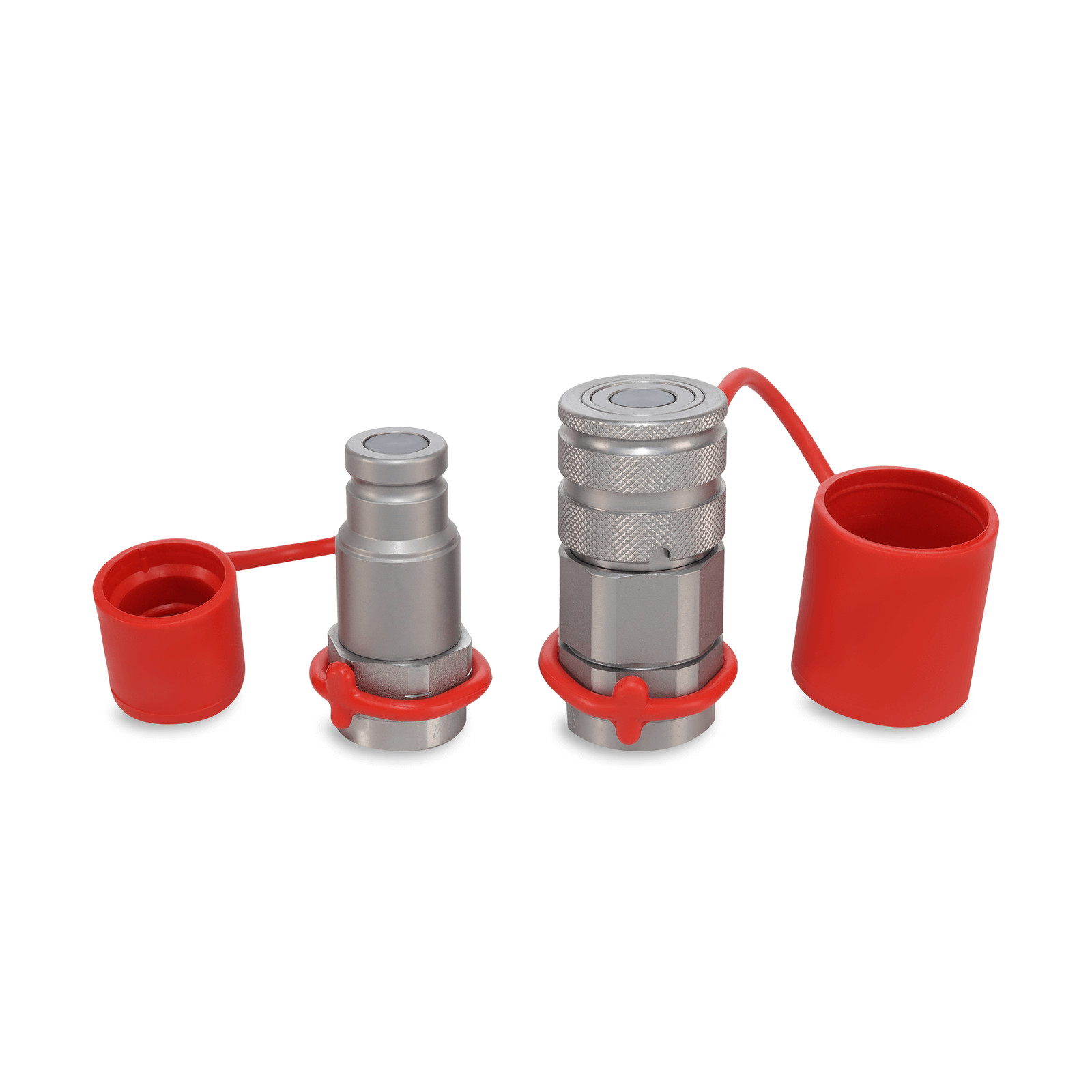 3/8″ Flat Face Hydraulic Quick Couplers Set - 3/8″ NPT Thread