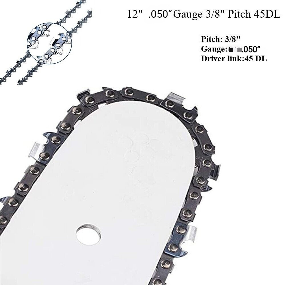 12 Inch Chainsaw Chain Blade 3/8" LP Pitch 050" Gauge