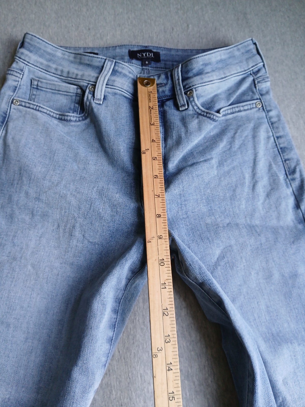 NYDJ Jeans 6 Marilyn Straight Lift Tuck High Rise Straight Stretch Slit Boho