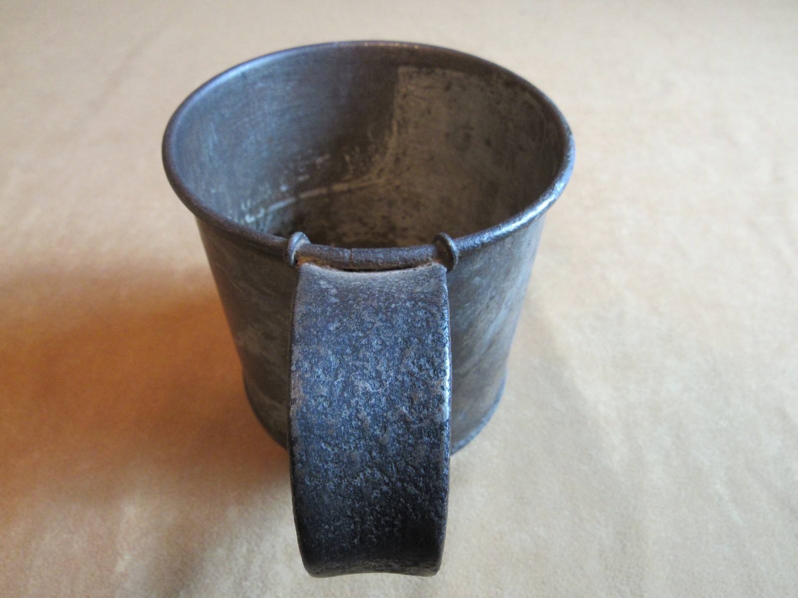 Antique Civil War Original Wire Handle Tin Mess cup 1860s