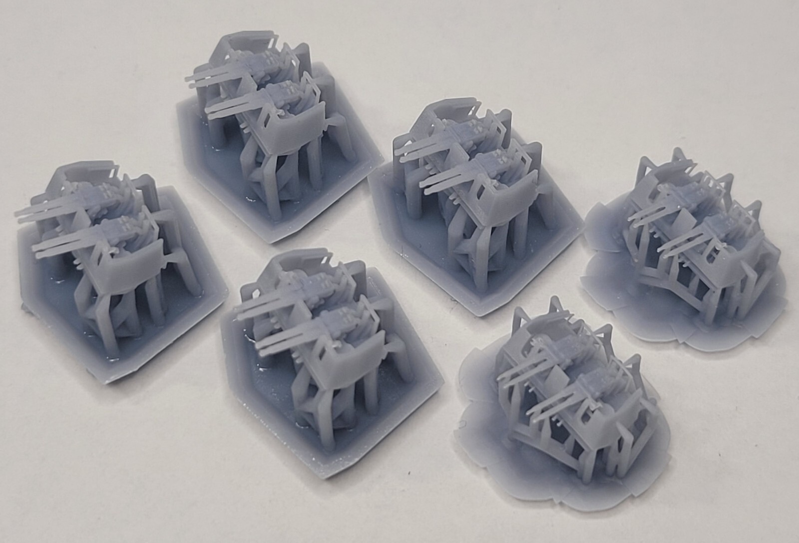 1/350 3D Printed Quad 40mm Bofors AA Guns W Shield X 6 3D Printed