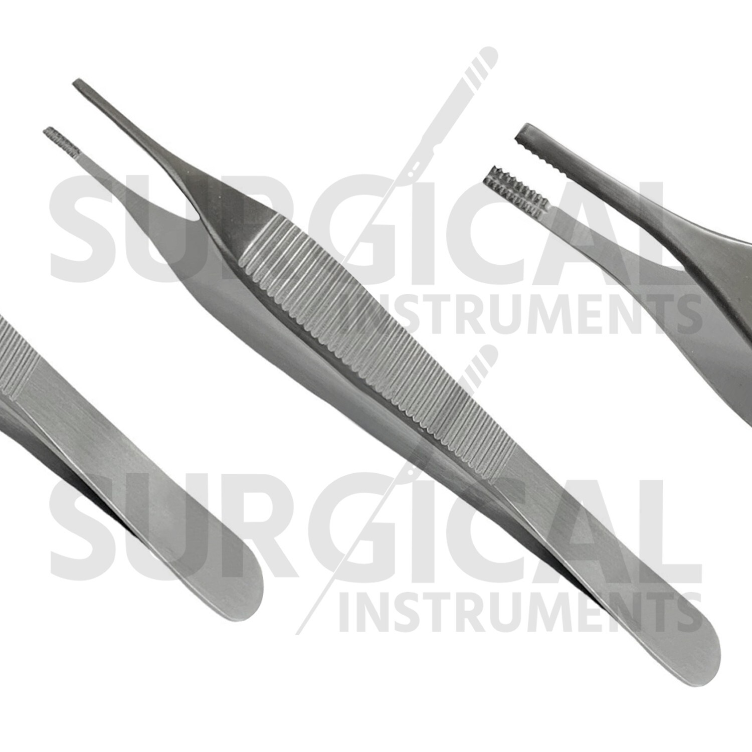 6 Pcs Adson Brown Tissue Forceps ENT Surgical Instruments German Grade
