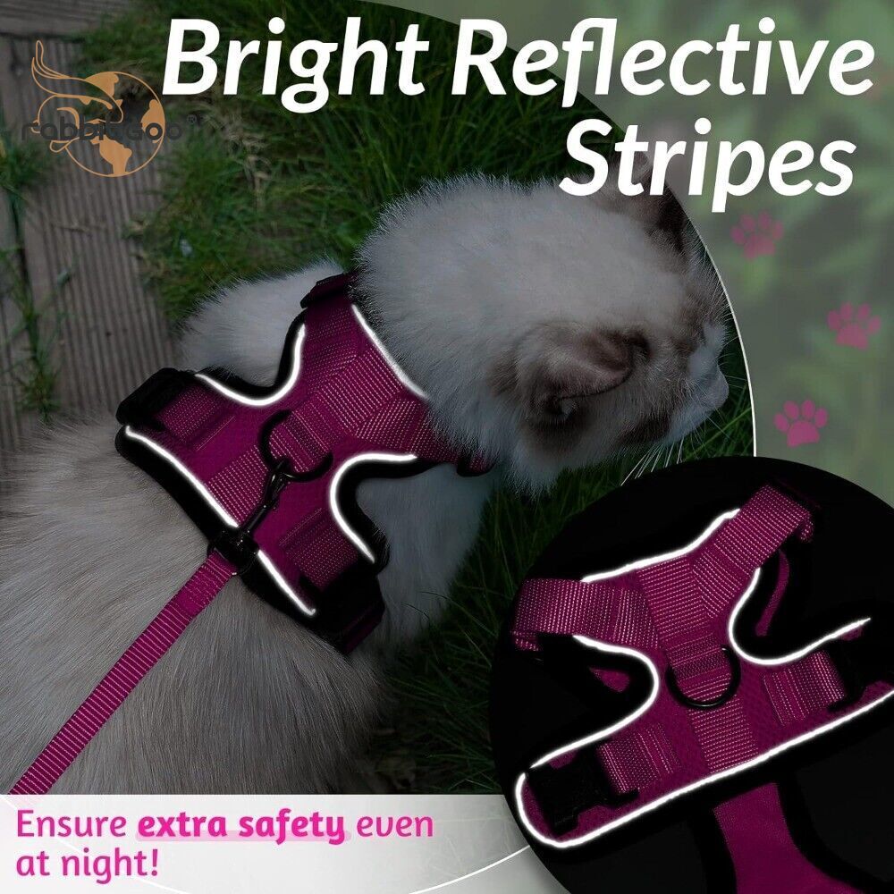 rabbitgoo Cat Harness & Leash Escape Proof Adjustable Vest Reflective Breathable