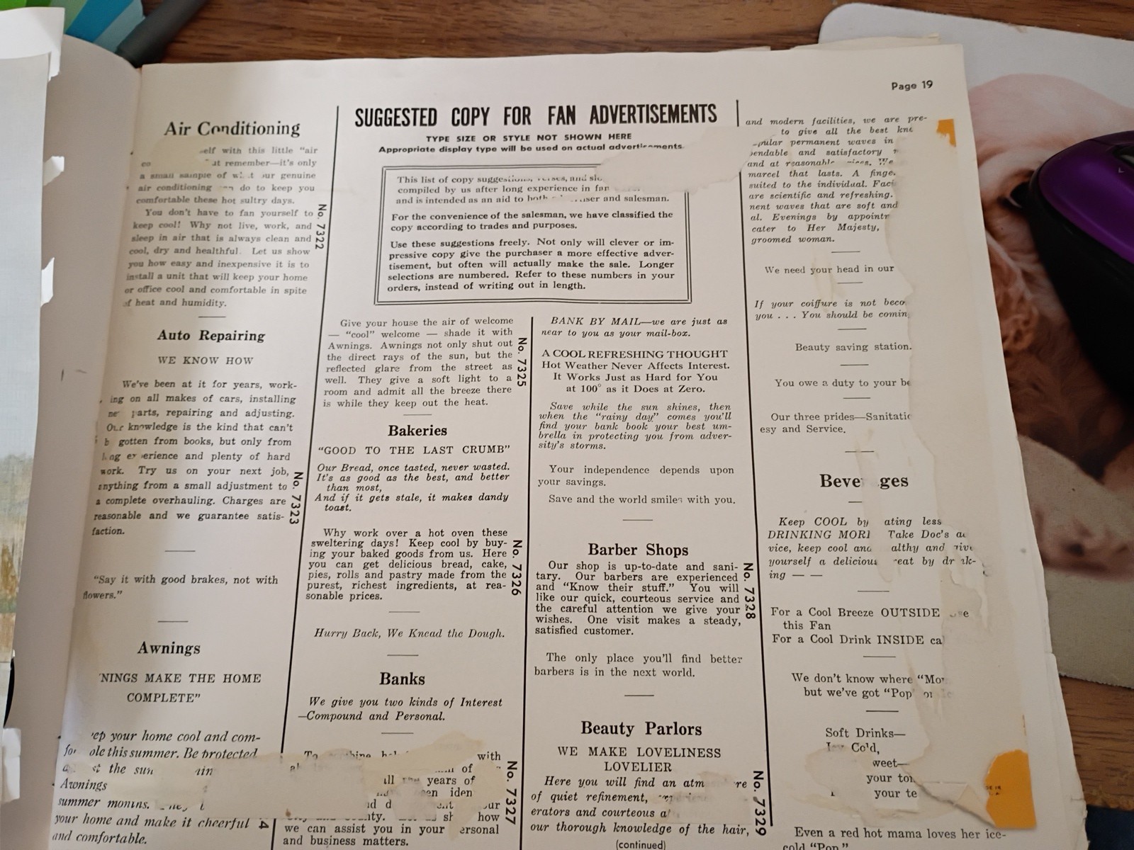 Vintage 1942 Paper Advertising Fans Catalog