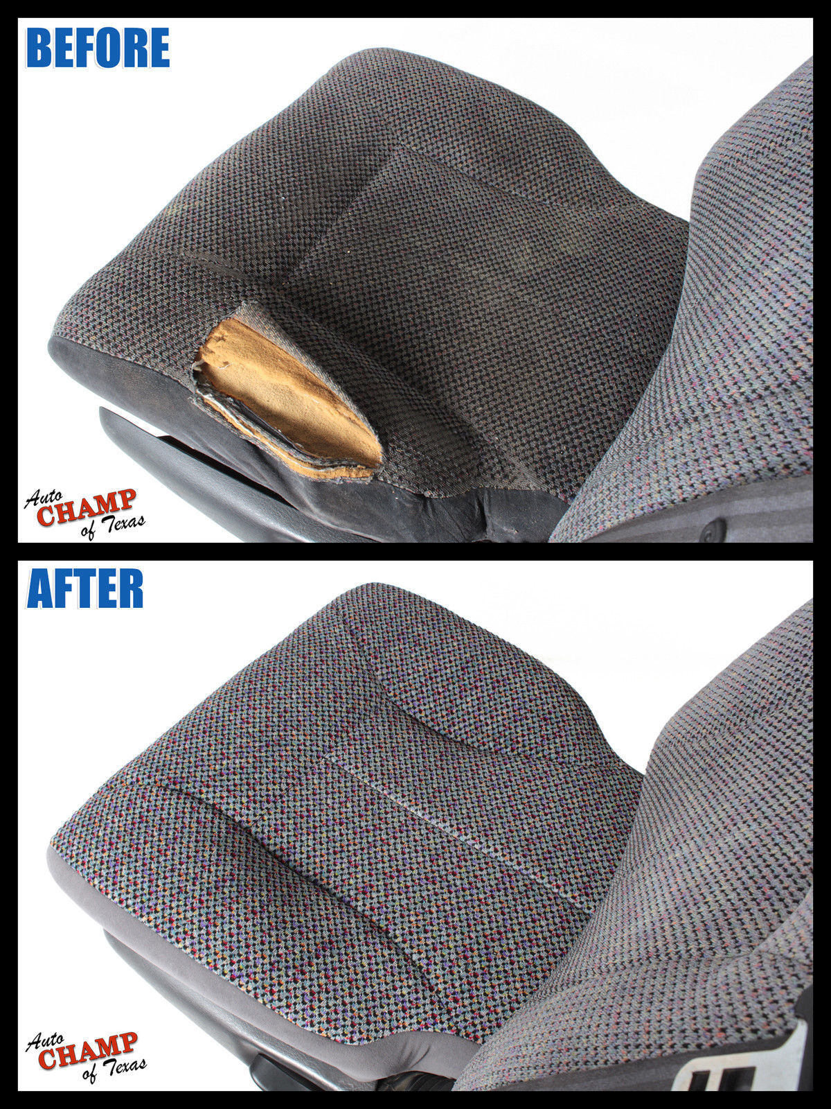 2015 -2020 Chevy Colorado Z71-Driver Side Bottom Cloth Seat Cover Black/Dk Gray