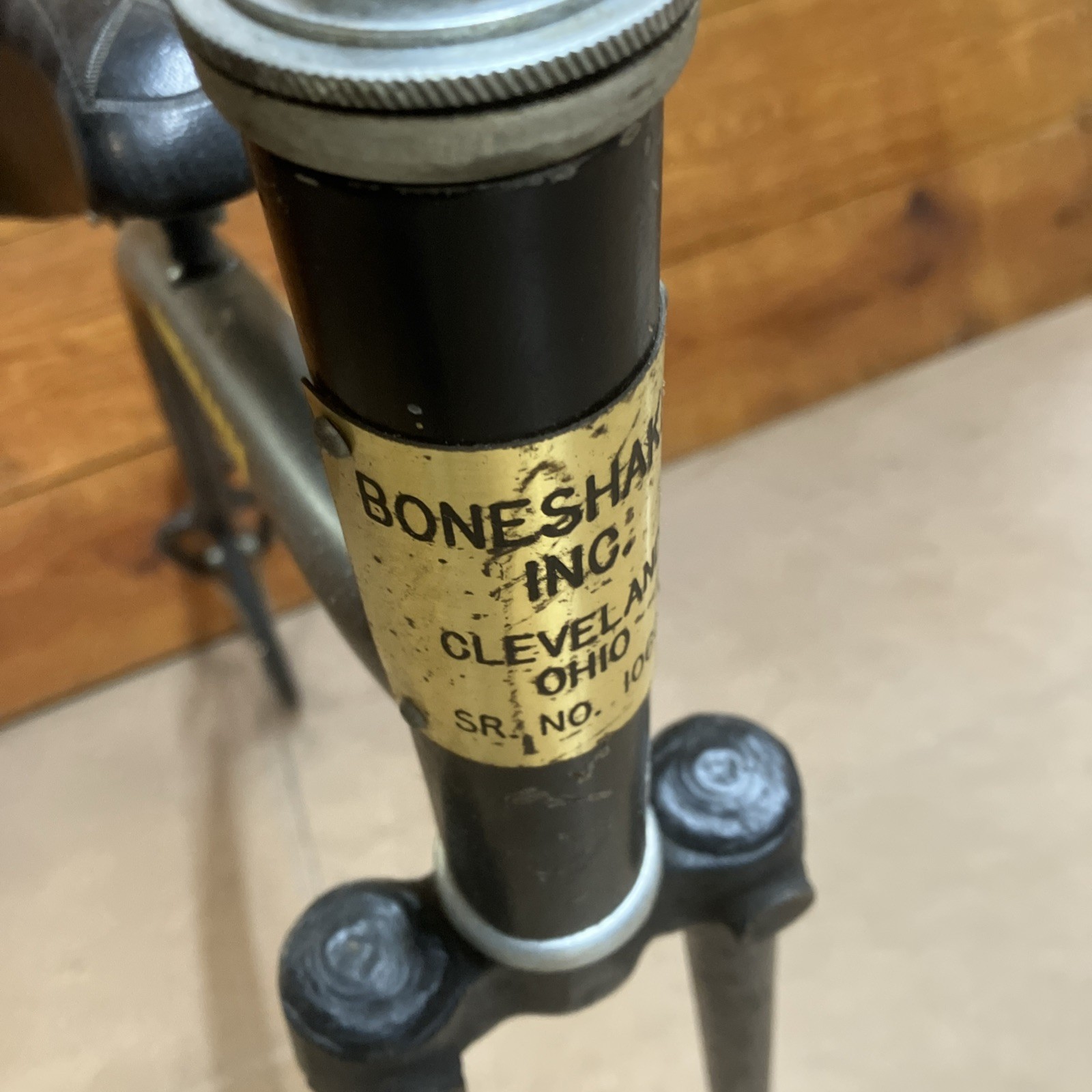The Bone Shaker High Wheel Frame, Fork, Rear Wheel,Seat- Reproduction- Made USA-