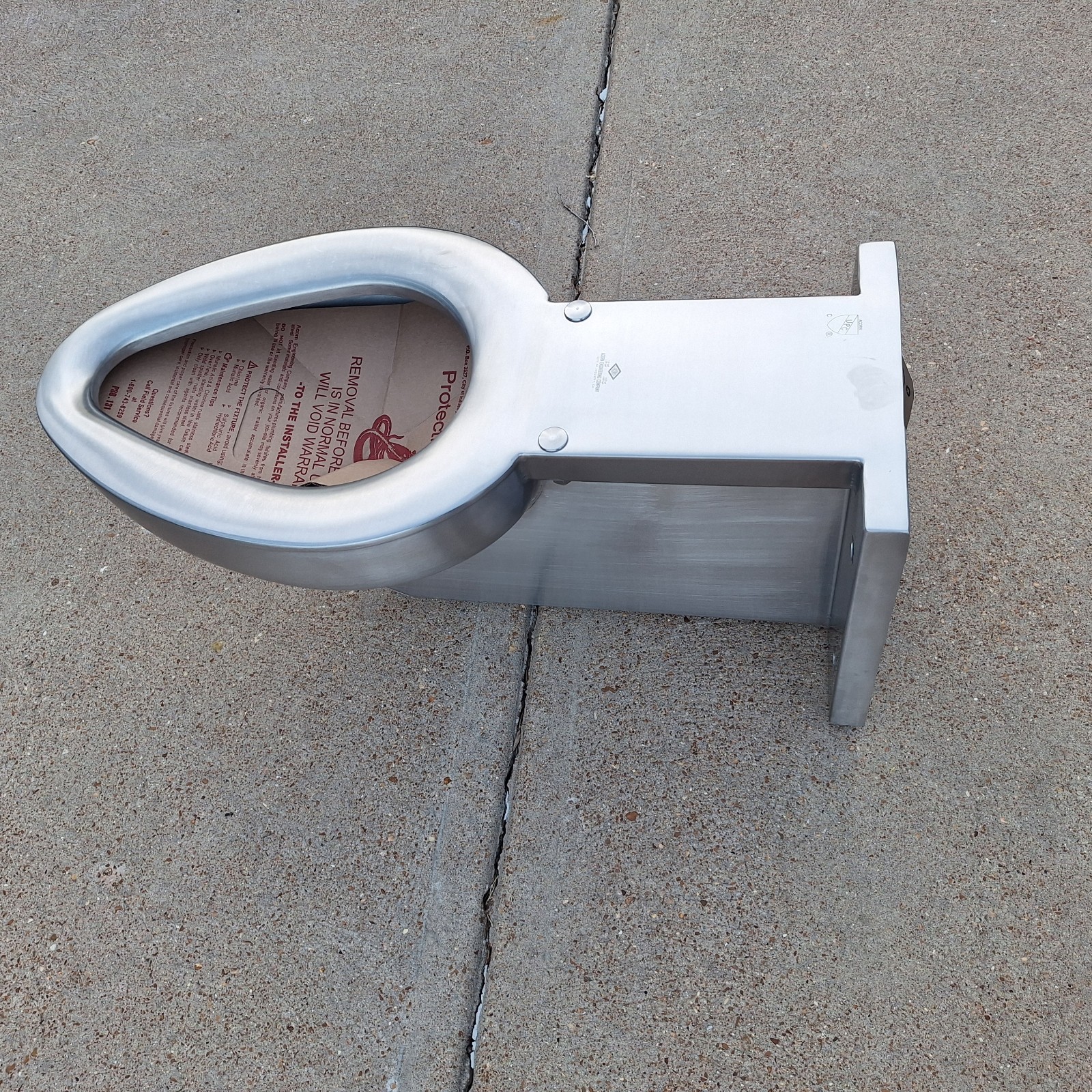 Acorn Controls Prison Toilet R2105-W-1 Toilet, Wall, Satin, Stainless Steel, ADA