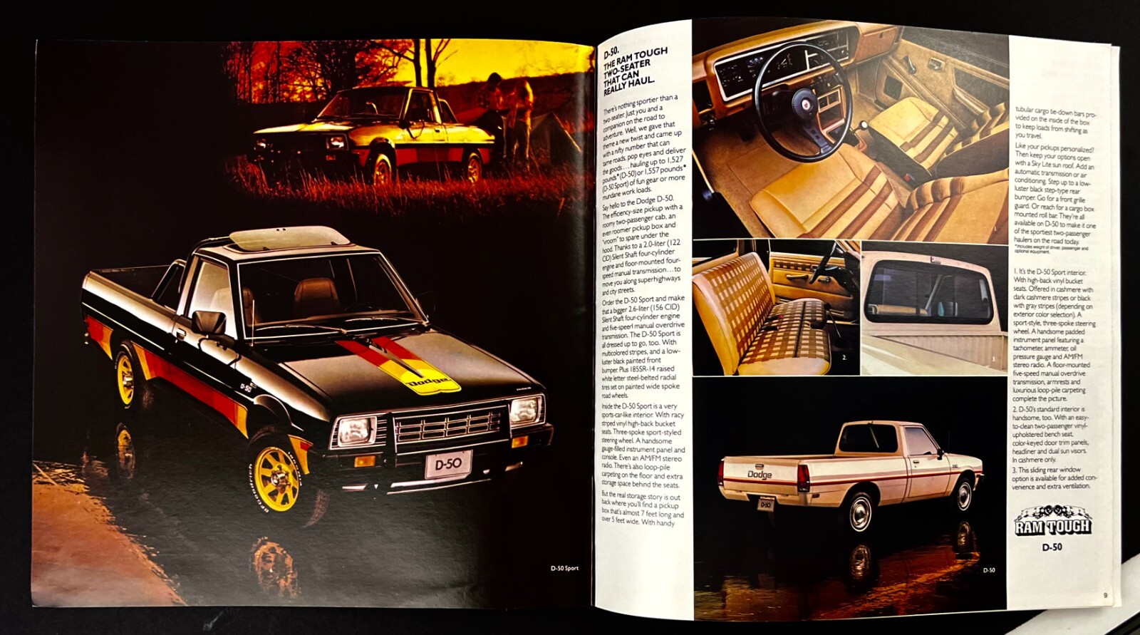 1980 Dodge Imports Colt D-50 Sport Truck Challenger Vintage Car Dealer Booklet