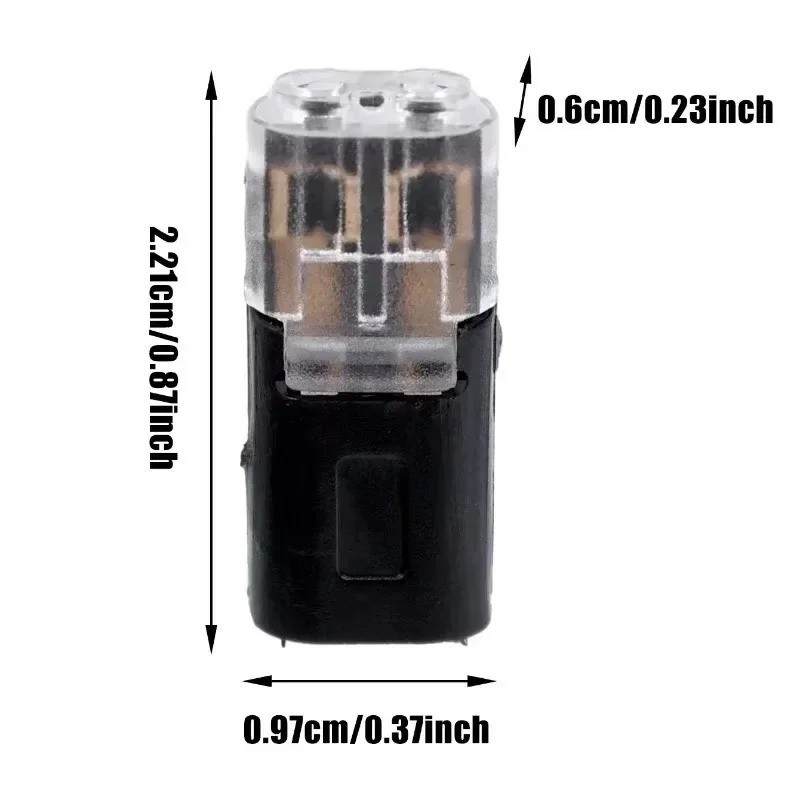 50 pcs Double-Wire Plug-in Connector, Cable Clamp Locking Buckle, AWG 18-22 US