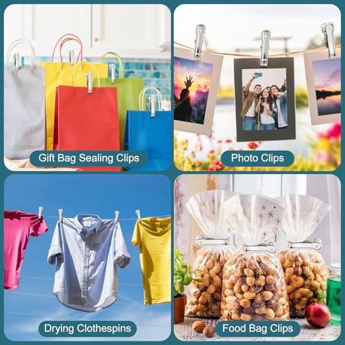 50 PCS Garden Clips, Greenhouse Clamps, Stainless Steel Greenhouse Clips for