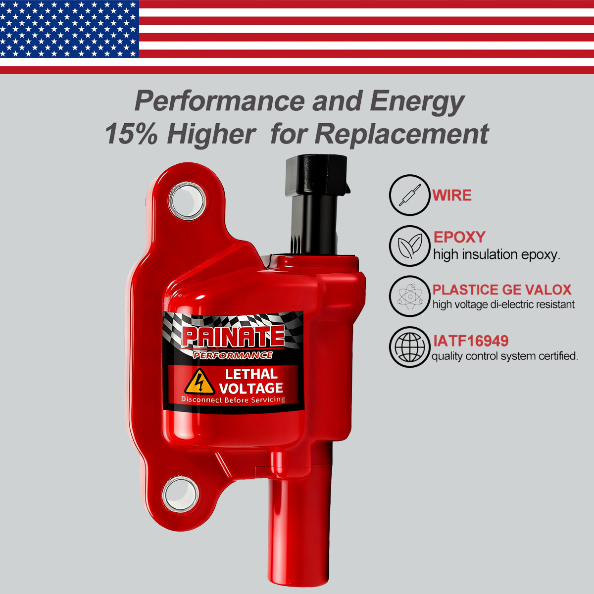 8X OEM High Performance Ignition Coil & Spark Plug & Wire For Chevy GMC 5.3 6.2L