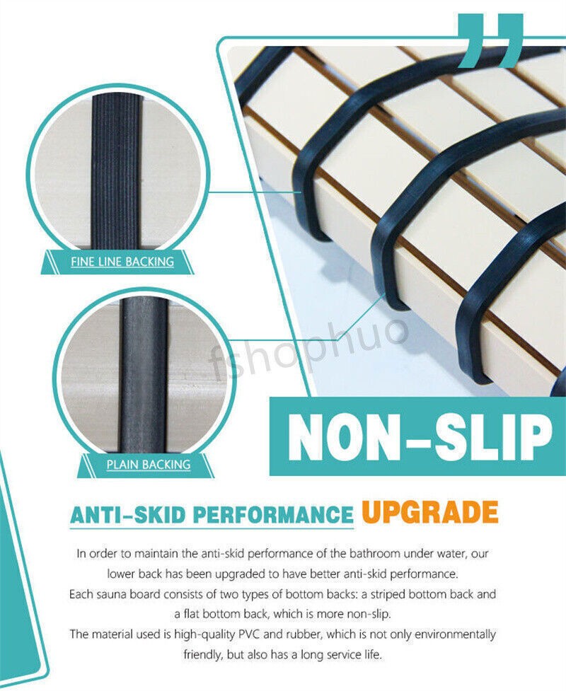 Premium Bath Tub Shower Mat Anti Slip PVC Bathroom Floor Pad Anti-bacterial Mats