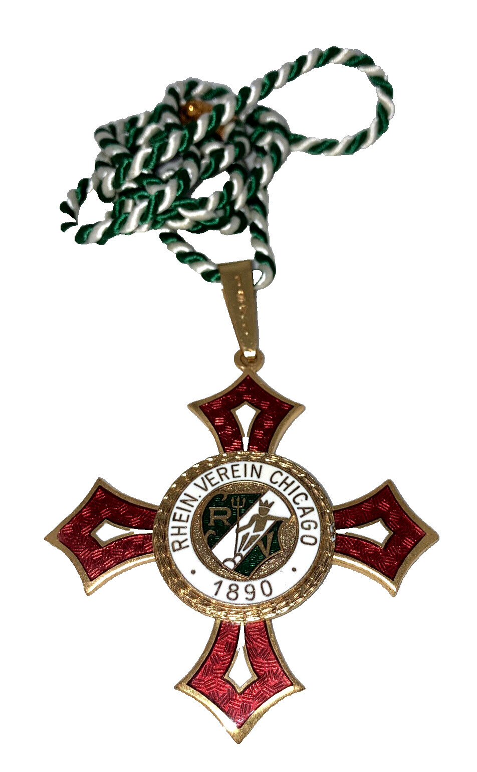 4 vintage Rhein Verein RV Chicago Karneval 1970 -1974 metal order medal