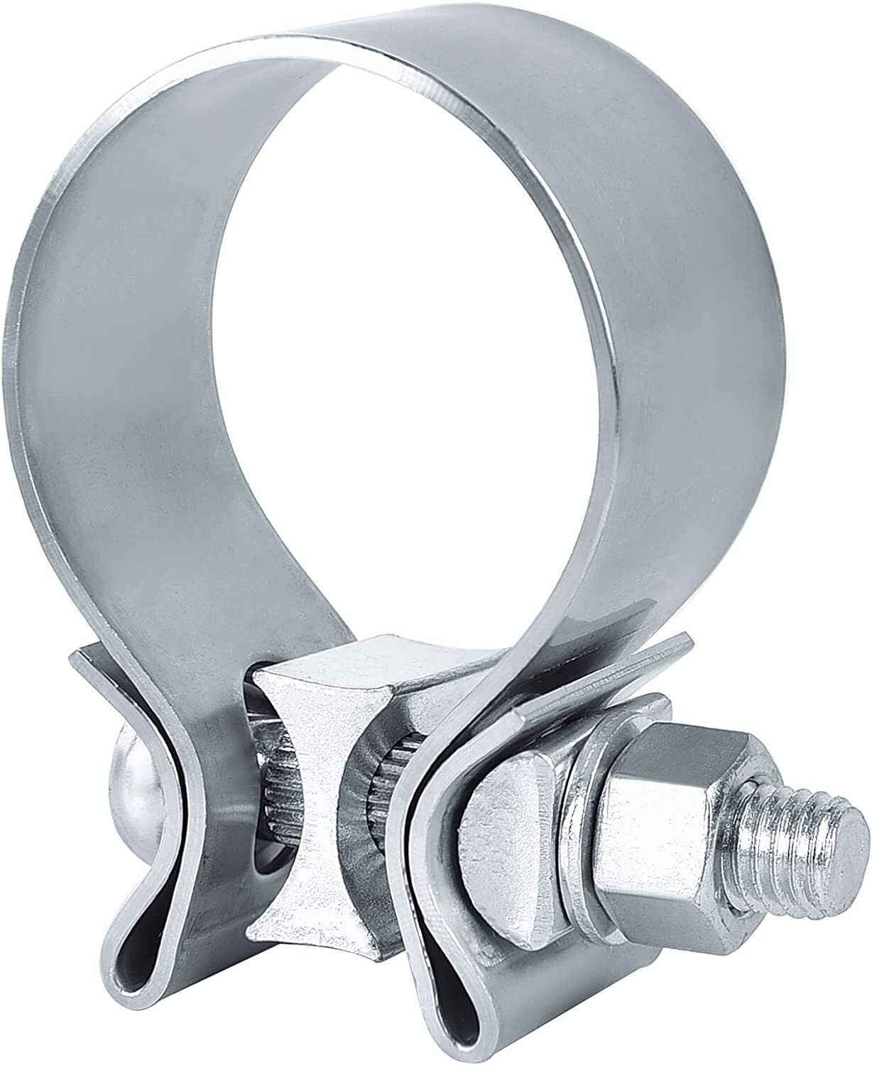 2PCS 2" Inch Narrow Band Exhaust Clamp Lap Joint T409 Stainless Steel 2 in