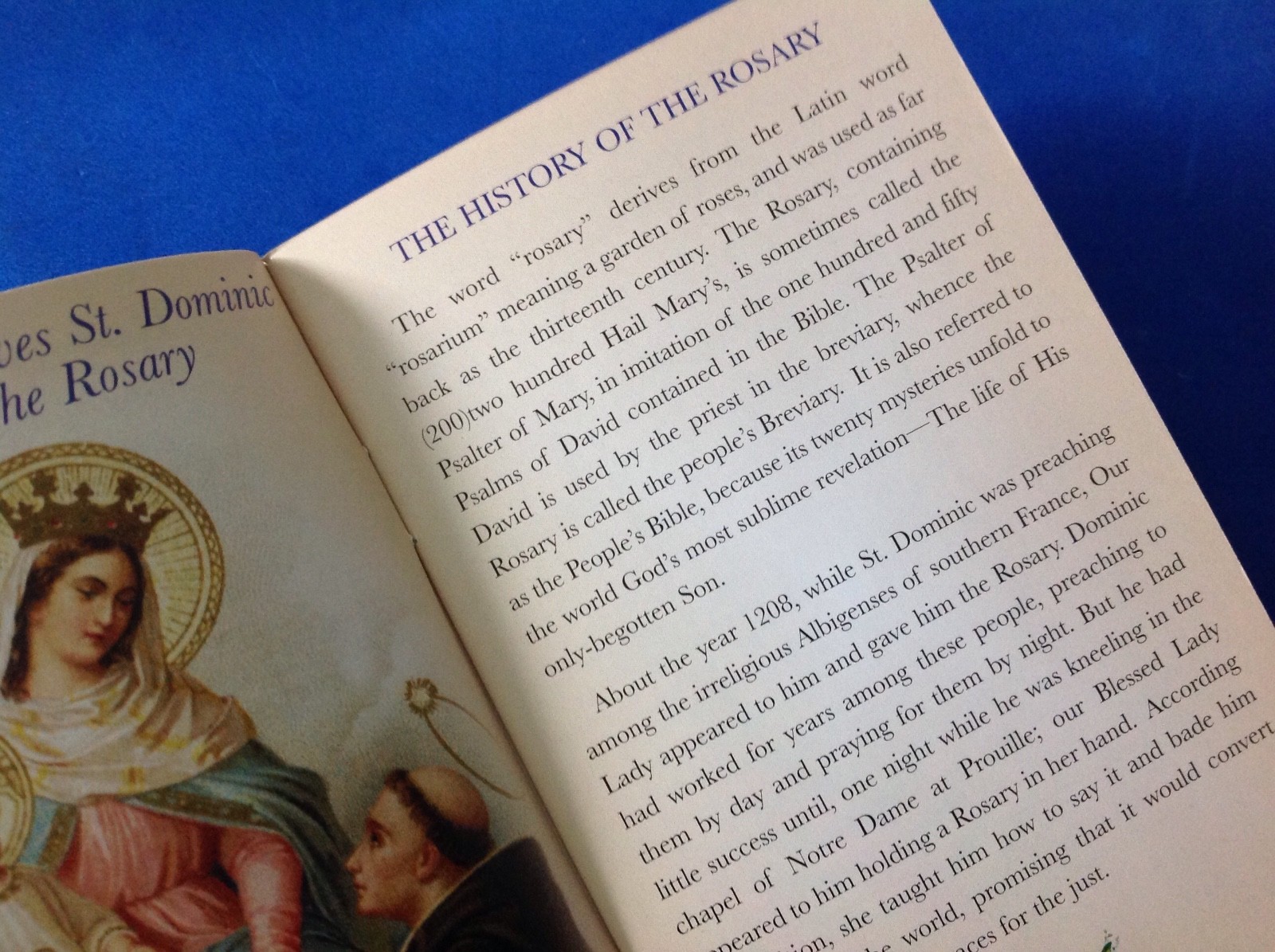 Rosary PRAYER Book How to Pray the Rosary 53 pages color history of the Rosary