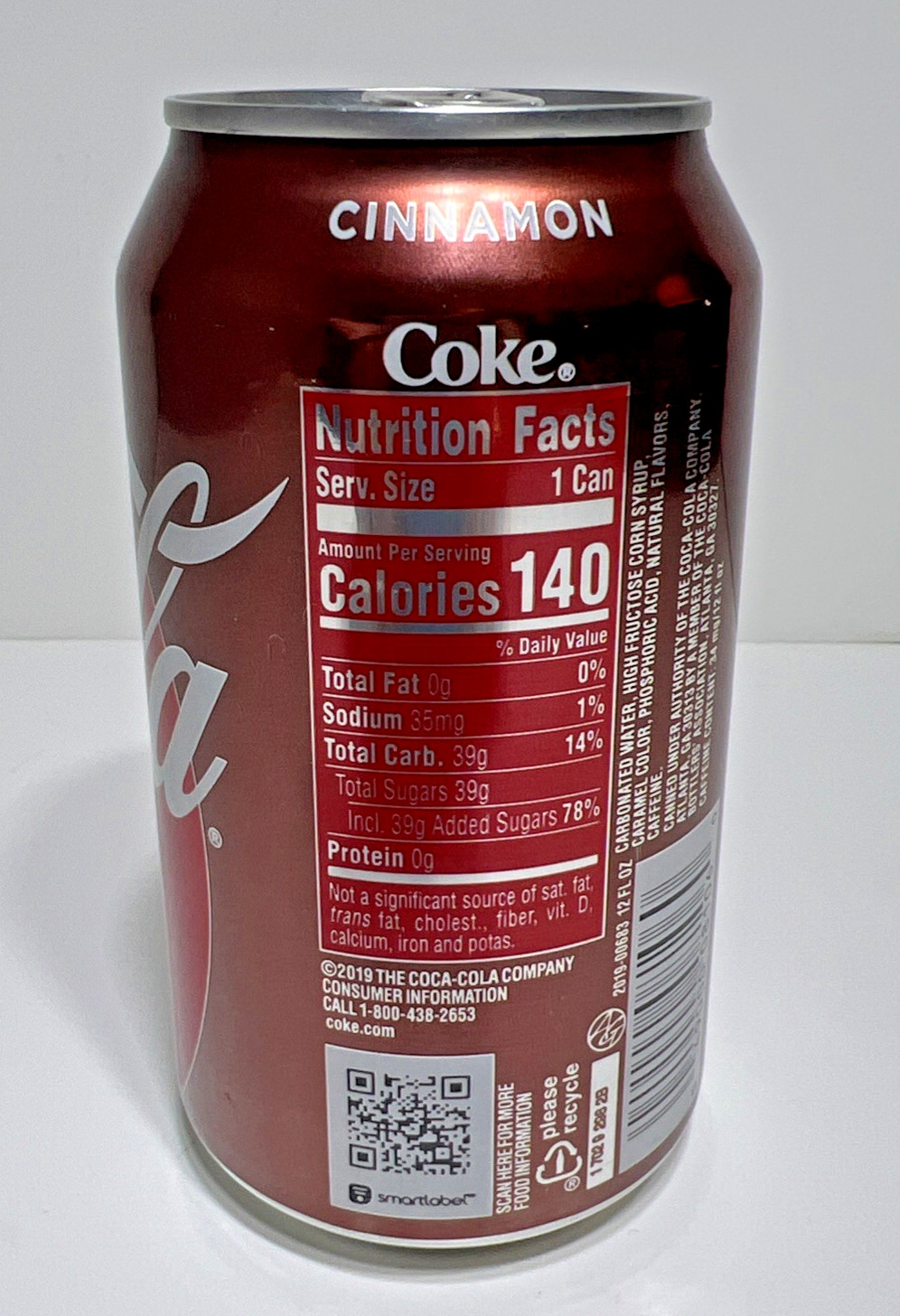 2020 Cinnamon Coke -Single 12 Oz. Can Unopened Full Limited Edition Discontinued