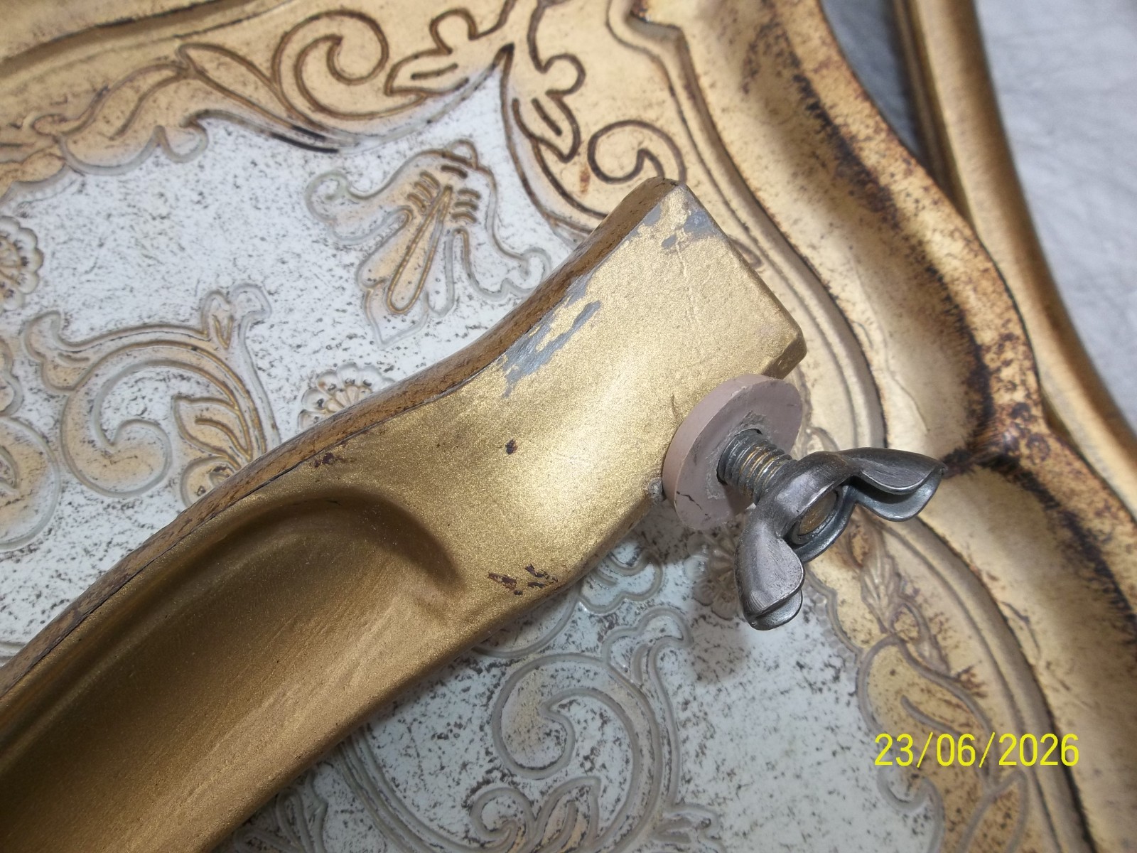 Vintage 1950s - 60"s Italian Florentine Gilded Plastic Nesting Tables - Set of 3