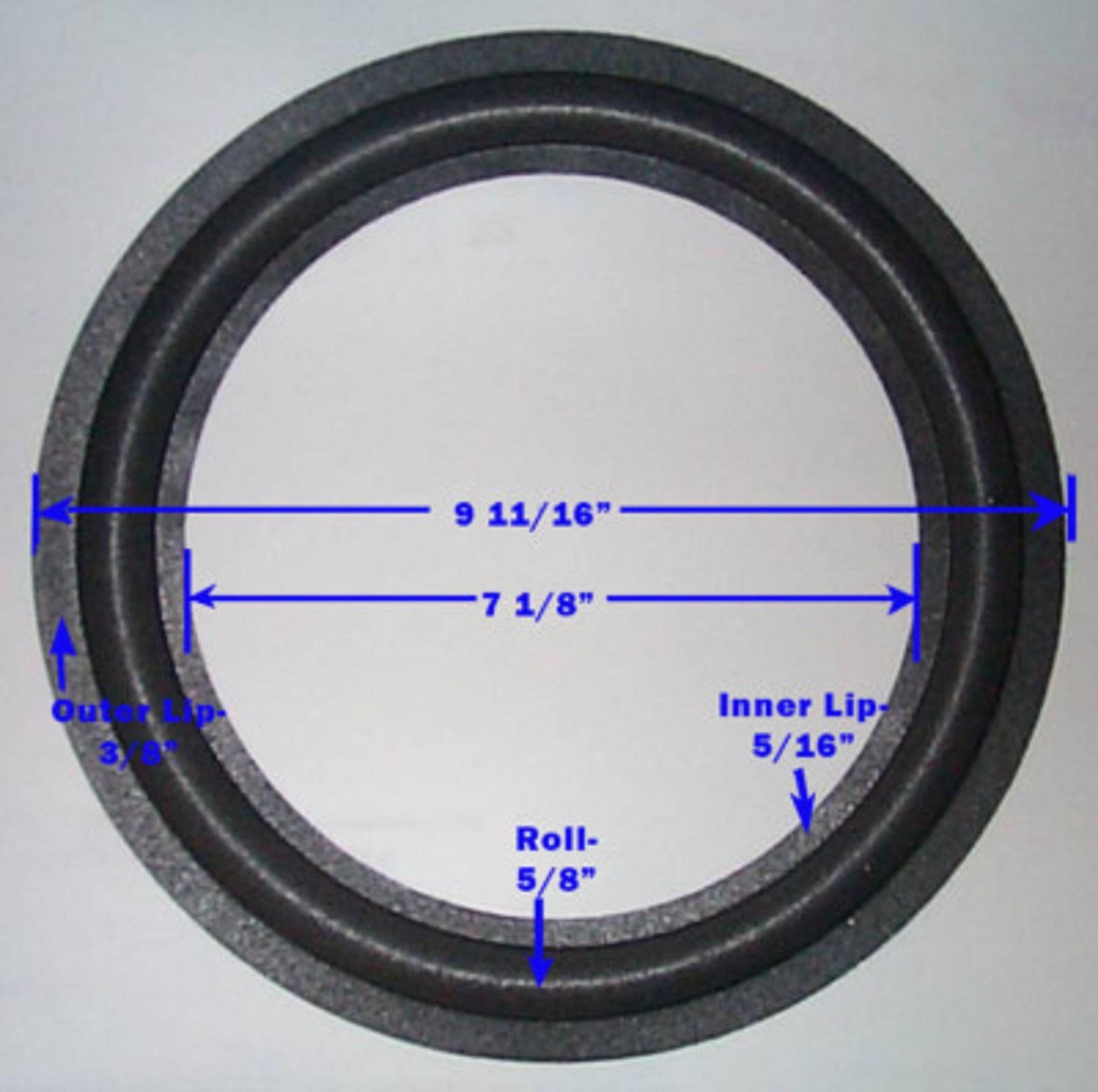 (2) Two 10" Foam Speaker Surrounds w/ Speaker Repair Refoam Instruction & Glue