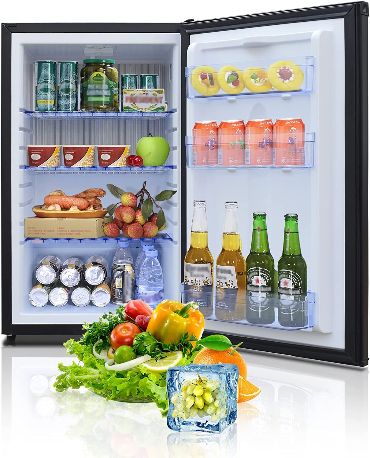 Smad 1.7cu.ft 12/110V RV Absorption Refrigerator Mini Fridge Lock Truck Fridge