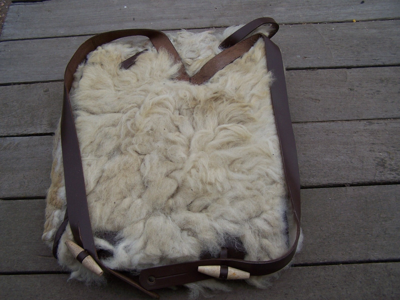 Revolutionary War Sheepskin Knapsack