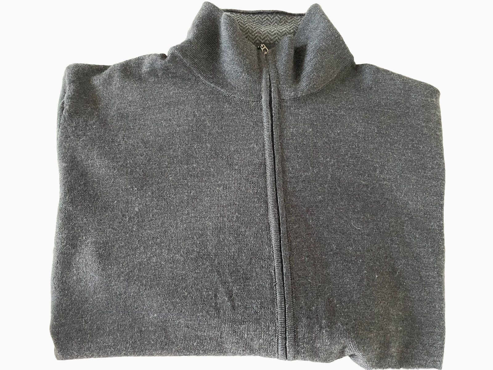 Neiman Marcus Men's 100% Wool Full-Zip Jacket Sweater