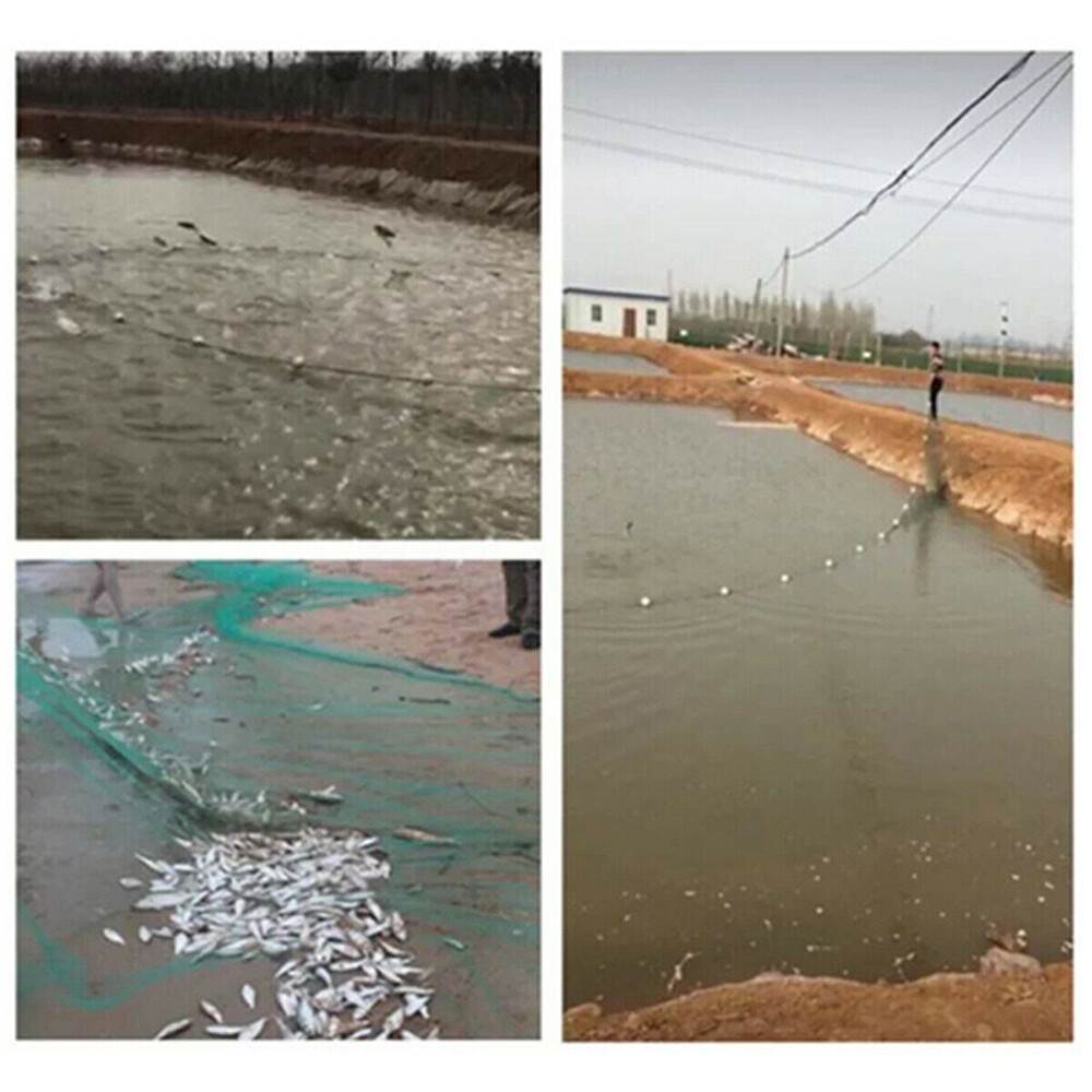 Fishing Net Pull Net 2x 10M Trawl Clear Pond Fish Beach Seine Drag Bait Minnows