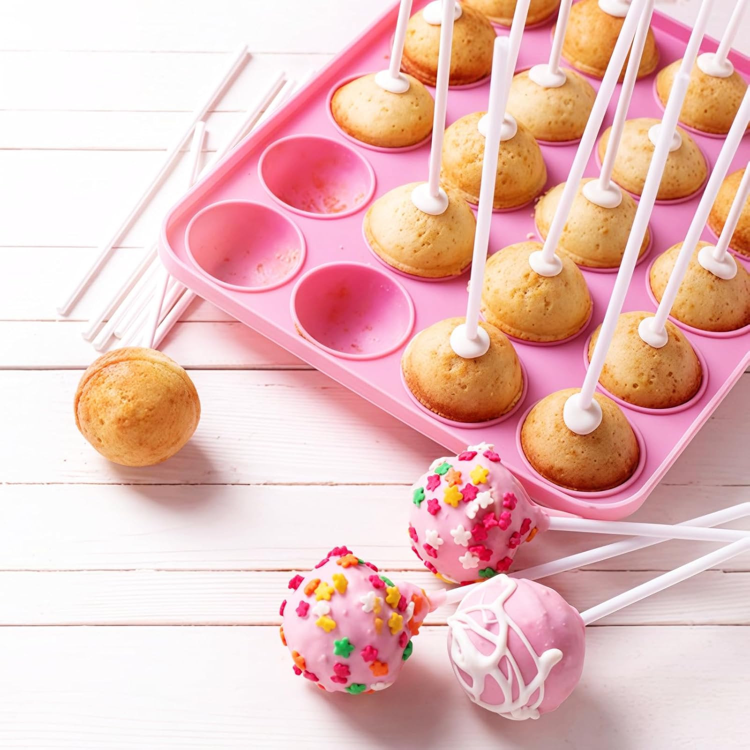 Cake Pop Mold Set of 262 - Including 20 Cavities Silicone Cake Pop Molds, Cake P