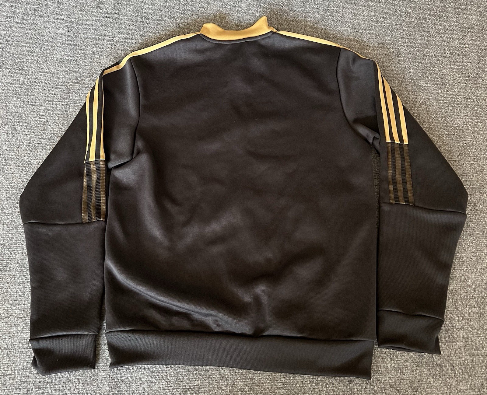 Los Angeles Football Club Mens Small Adidas Track Jacket Full Zip Black Gold