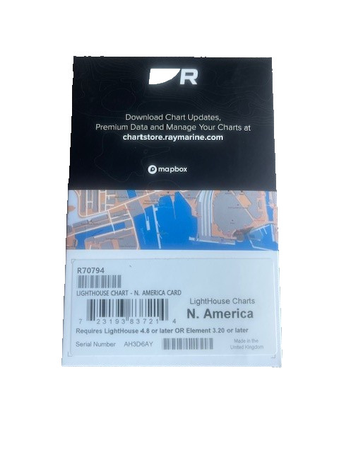 Raymarine LightHouse North America Charts Map for Raymarine Chartplotters R70794