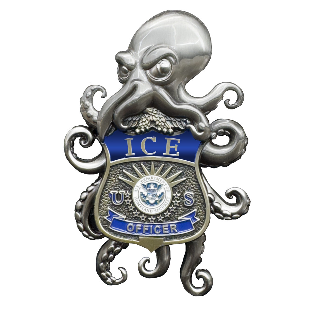 EL19-1 ICE Challenge Coin ERO DRO HSI Agent Octopus Alligator Alcatraz