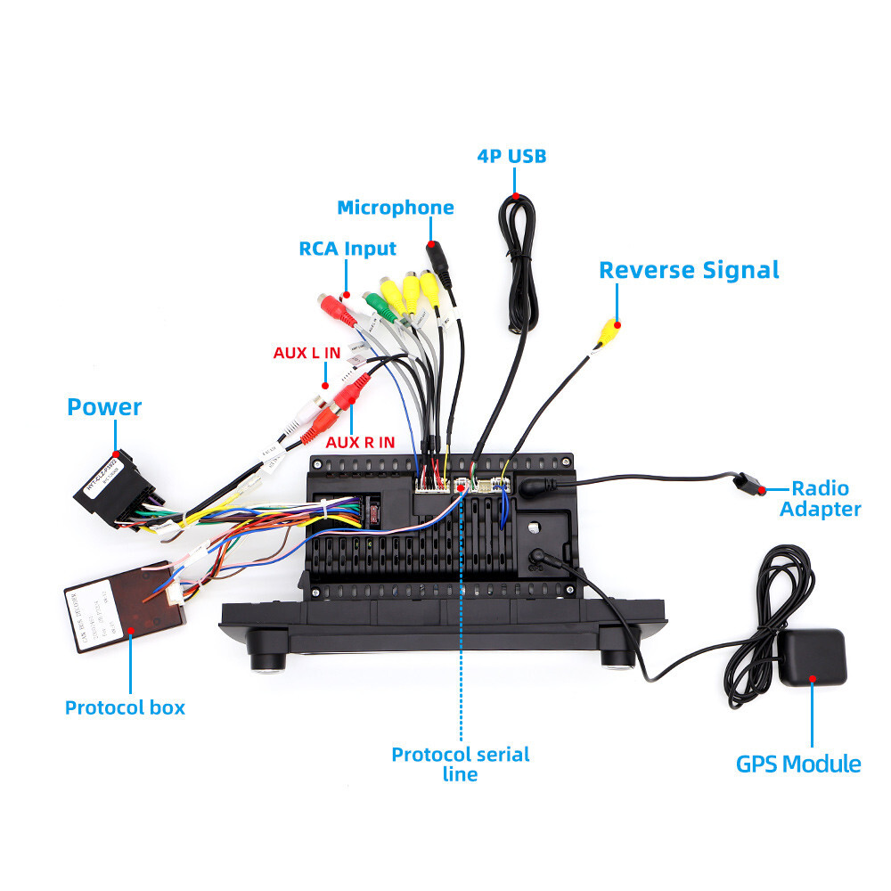 6.86in Touch Screen Car Radio Player USB RDS 4+32G Fit For Fiat 500 2007-2018